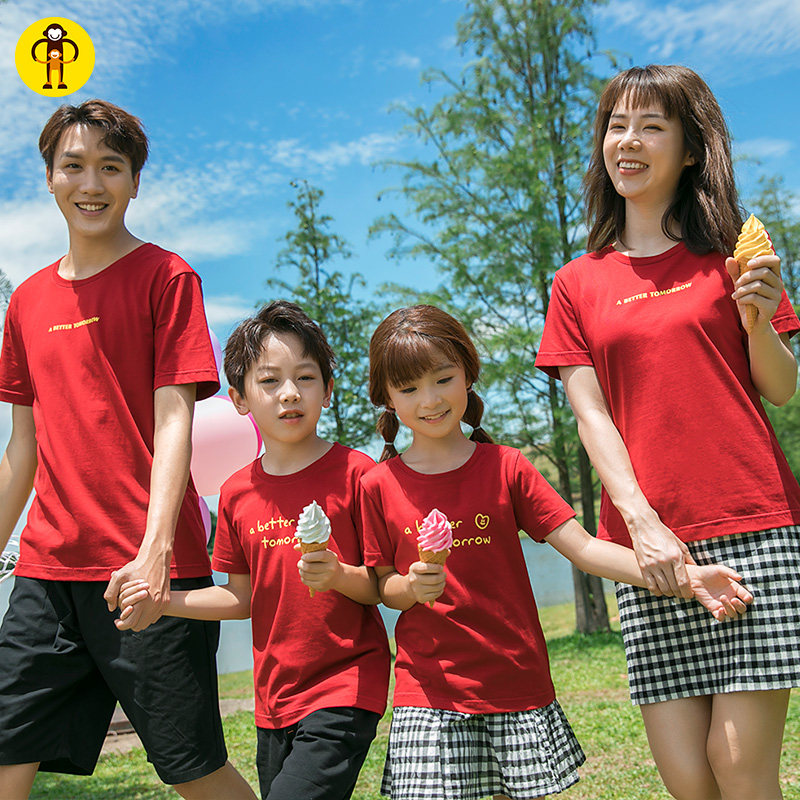 亲子装夏装家庭装t恤