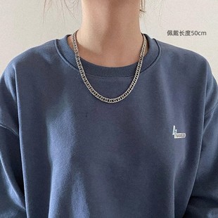 CHENXI 钛钢基础款项链男女ins简约锁骨链潮牌百搭古巴欧美hiphop