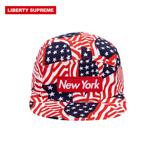 liberty supreme美国国旗街头时尚潮流棒球帽平沿帽子2021新款