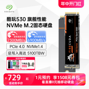 Seagate希捷m2固态硬盘1t 2t 4t台式nvme电脑ssd高速ps5酷玩530