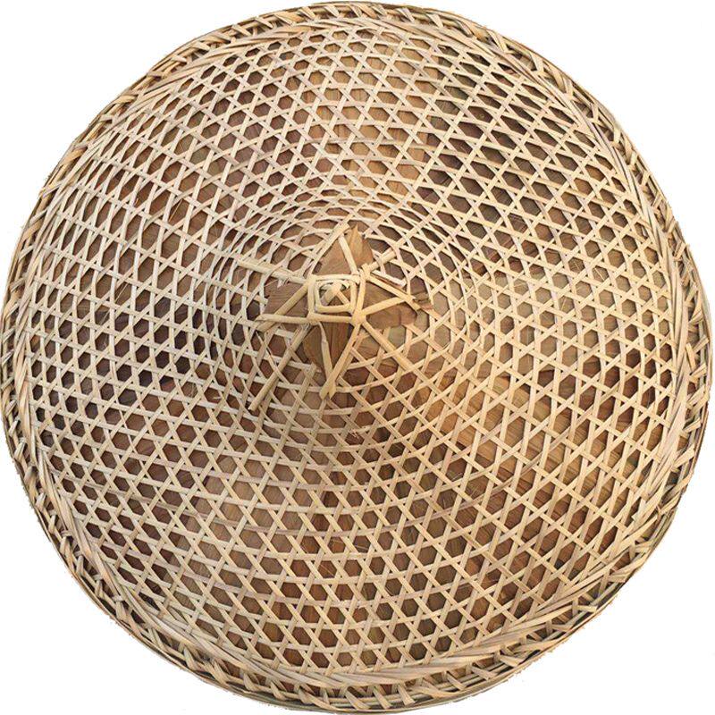 竹编斗笠帽竹帽舞蹈表演道具竹制品防晒防雨钓鱼帽竹灯罩装饰草帽