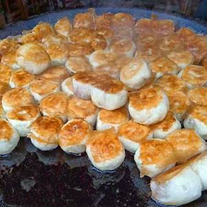 牛肉水煎包1份15个荤素韭菜鸡蛋豆皮馅包子煎饺锅贴早餐速食