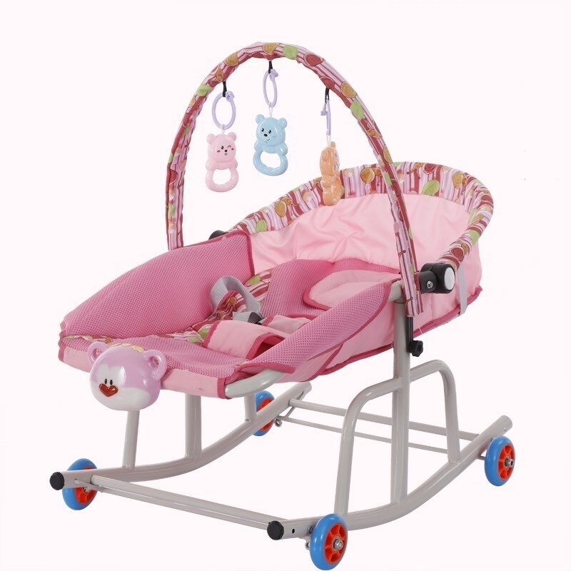 热销悠车_公主女宝宝小宝宝儿童床椅子新生儿床摇摇椅婴儿悠车摇篮