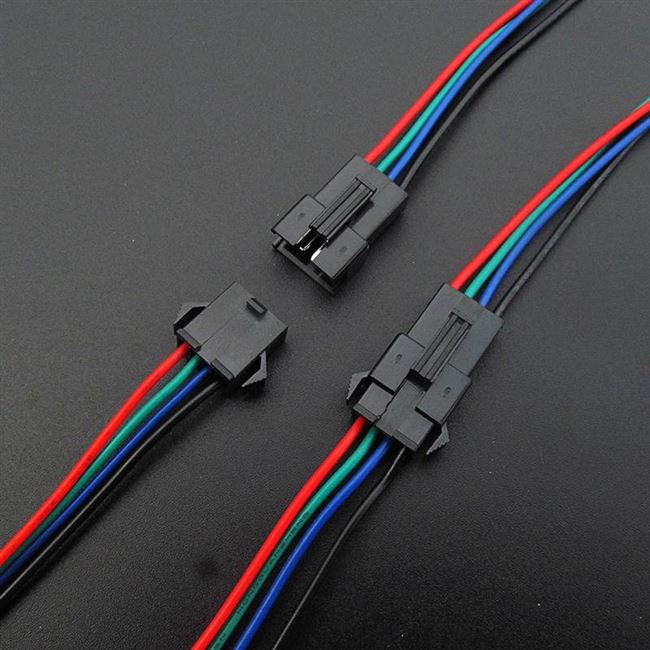 线束插头快速对接sm端子线2p公母空中对插接头3p 对插电子线4p连