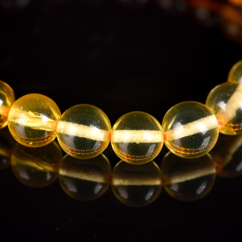 7.52mm 天然彩虹琥珀手链