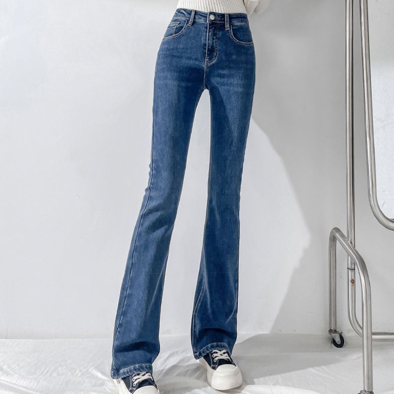 JMPRS Elastic Women Flare Jeans High Waist Korean Slim Fall|ruв категории Женская одежда, женской одежды - от Buy2taobao.com для оказания профессиональной услуги покупки агента Taobao