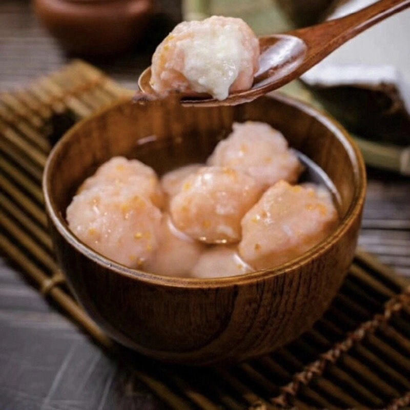 虾丸拾丰椰浆虾球160g8个爆飞鱼包心鱼丸火锅虾类制品