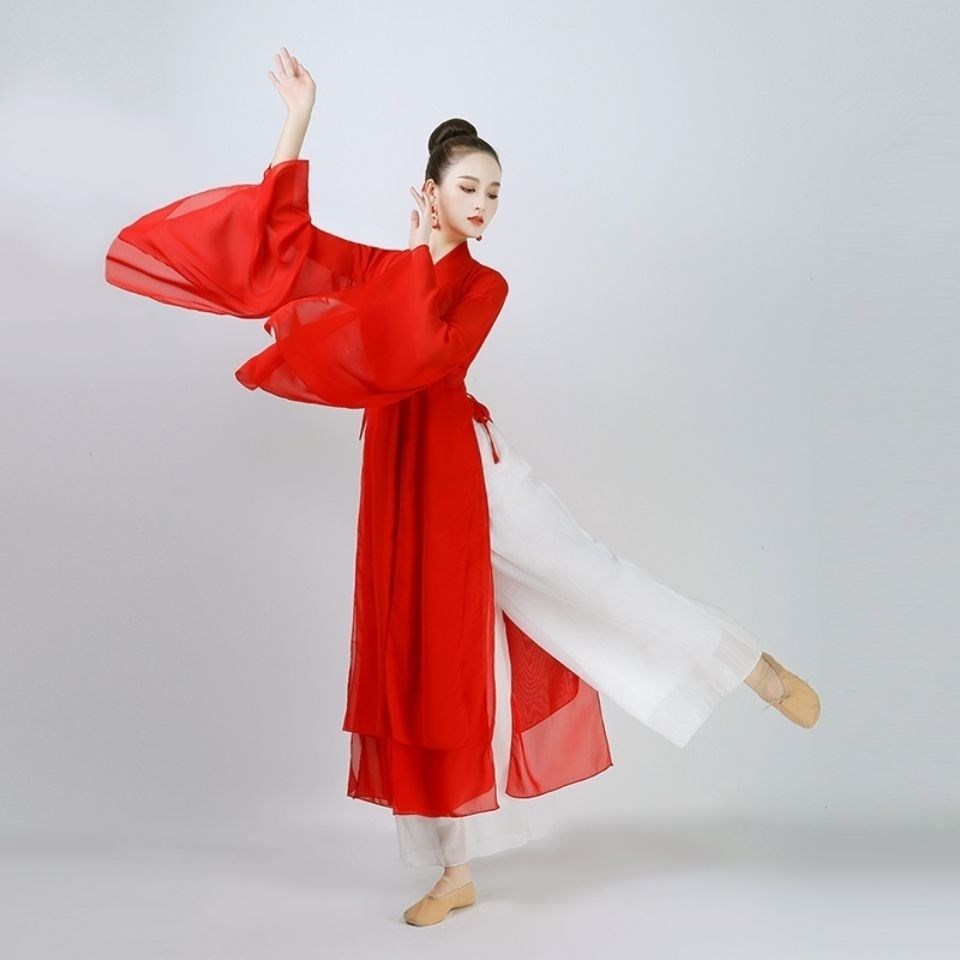 丽人琵琶行古典舞演出服飘逸中国风古风汉服剑舞广袖舞蹈长袍新品
