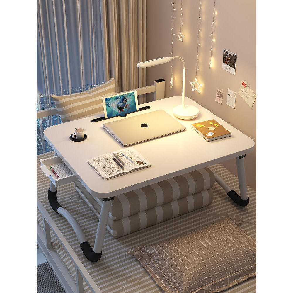 床上小桌子可折叠电脑桌宿舍上铺懒人书桌家用卧室飘窗儿童学习桌