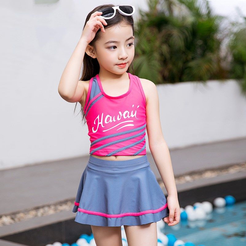 连体游泳衣12岁13青年14大童15少女孩16高初中学生17保守套装—泳衣裤