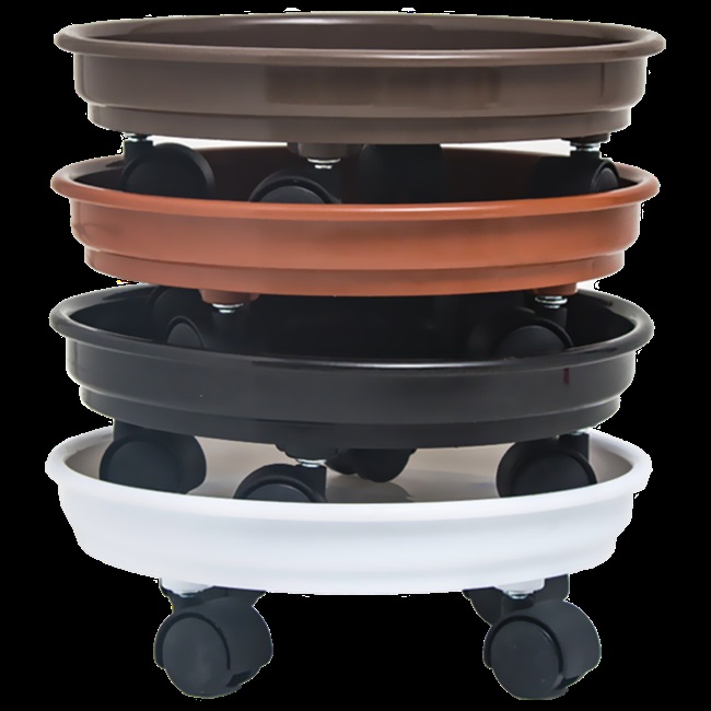 移动花盆托盘花盆底座塑料带万向轮滚轮花盆底盘圆托盘包邮免运费