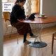 『号角屋旋风圆桌』北欧包豪斯实木圆形不锈钢高端复古餐桌咖啡桌