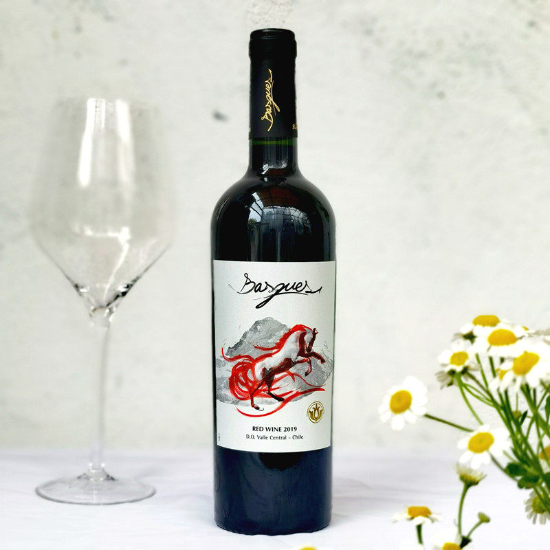 巴诗歌红酒智利原瓶原装进口红马12度半甜型红葡萄酒单支整箱试饮