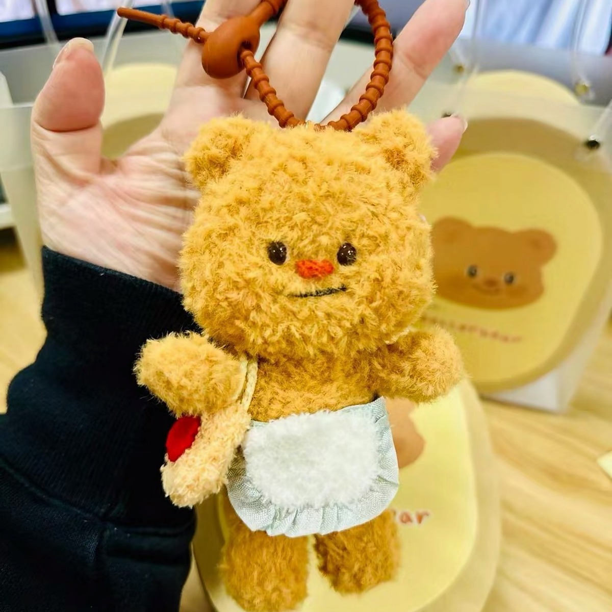 黄油小熊包挂件butterbear周边毛绒玩具女生可爱挂件送朋友礼物