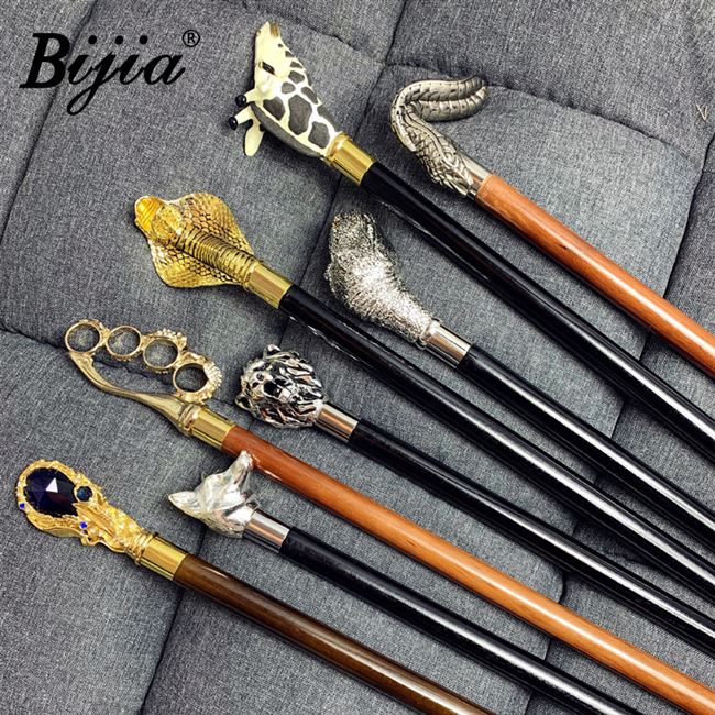 正品bijia银色兔子绅士手杖文明棍拐杖金属动物手柄兔头权杖男女