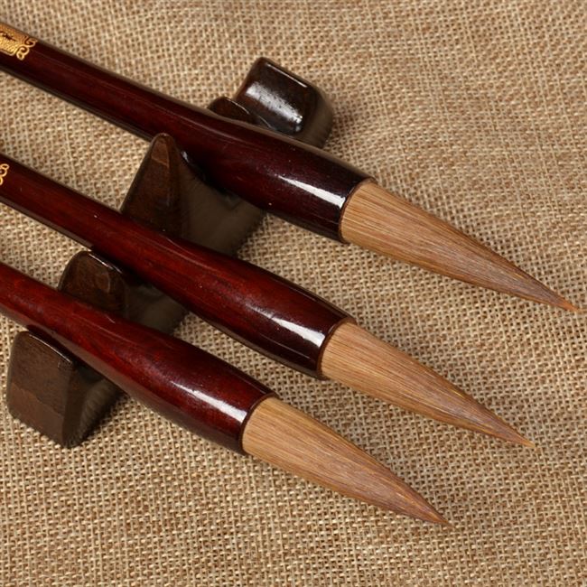 正品毛笔狼毫羊毫兼毫毛笔大中小套装初学者书写工具国画专用湖笔