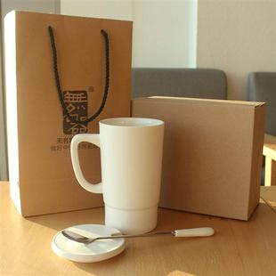 杯子陶瓷大容量马克杯带盖勺简约办公室家用男女情侣水杯