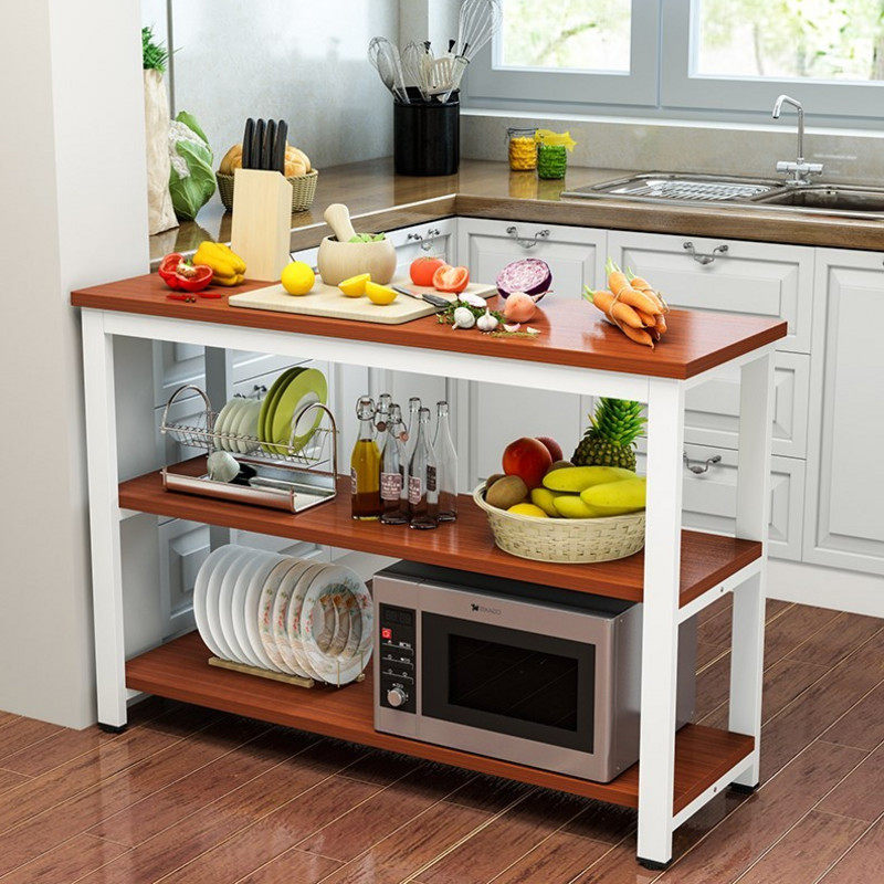 简易新款多层切菜厨房桌工作台家用长方形置物架微波炉烤箱收纳