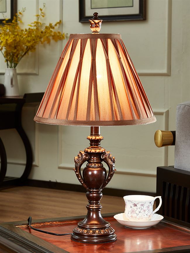 欧式复古台灯卧室美式乡村图片