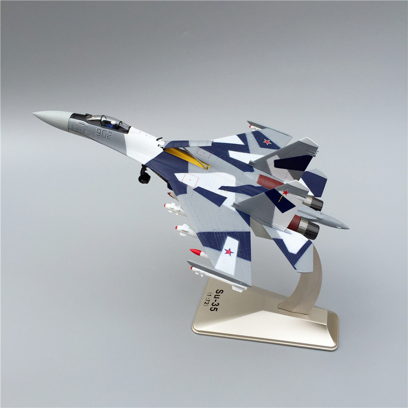 新款1:72苏35合金战斗模型飞机仿真静态航模su35军模成品战斗机收