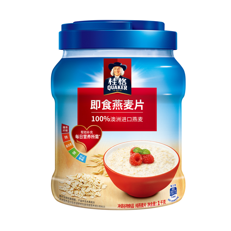 桂格即食1000g*1罐装桶装燕麦片