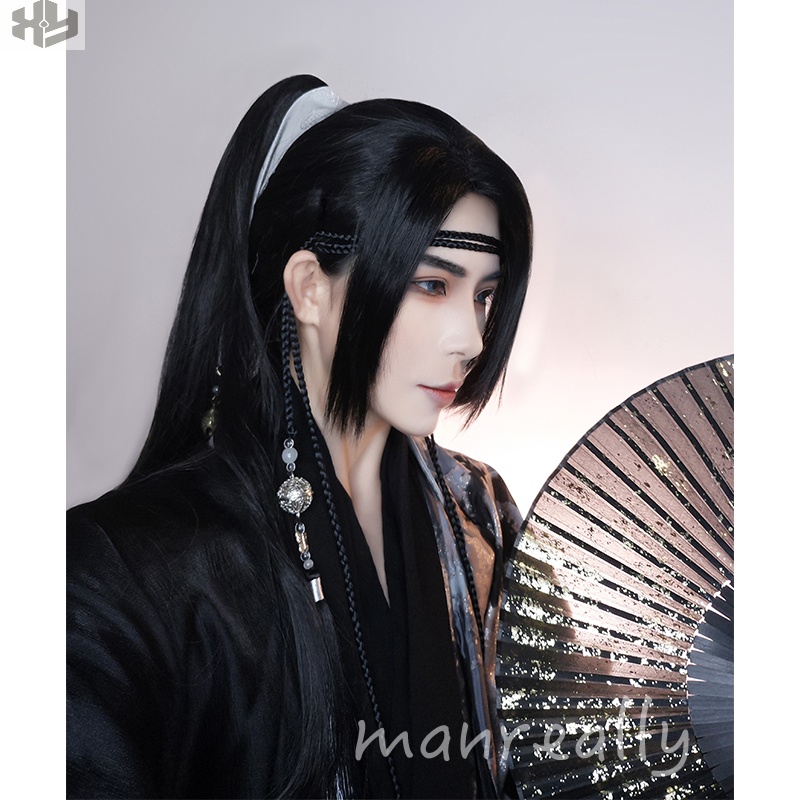正品海魏晋古装汉服假发型古风男头发造型全头套假发套全头cos古