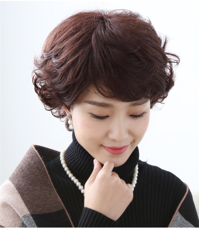 高档假发女短发短卷发蓬松图片