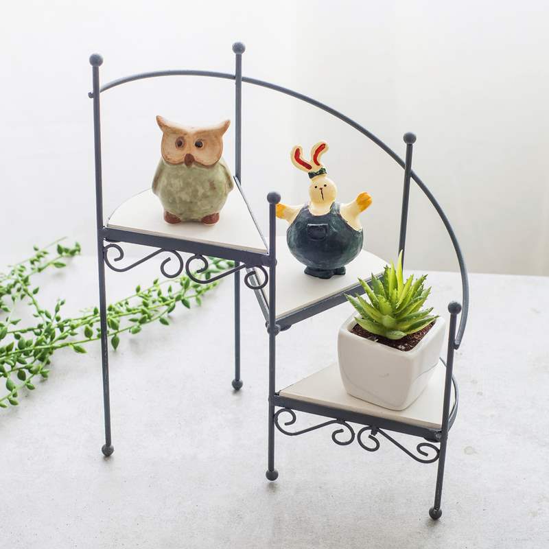 欧式铁艺小花架图片