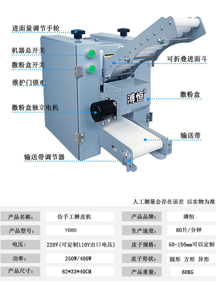 包子皮机器商用饺子皮机全自动小型仿手工擀皮压云吞皮馄饨皮