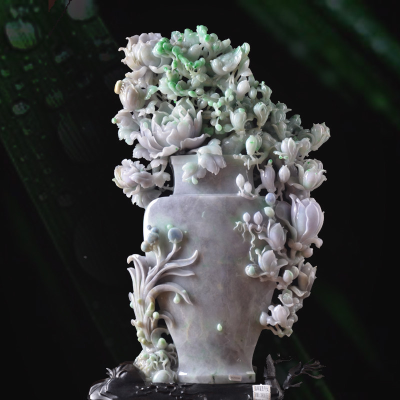 弘玉轩 高端翡翠 富贵平安精雕特大摆件 顶级收藏投资款 9%递增