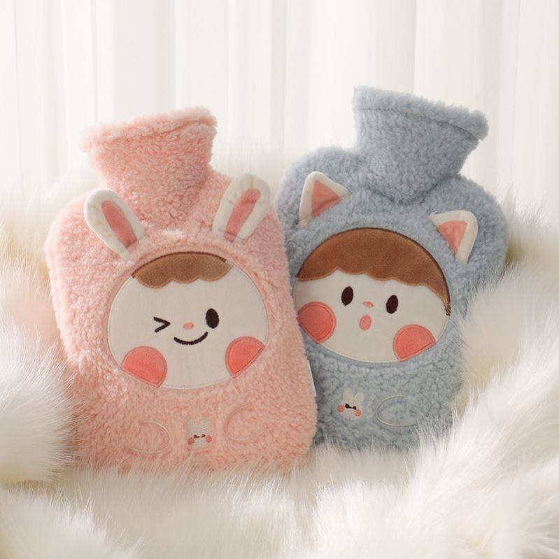 热水袋冬季注水加厚防爆大小号可爱毛绒暖手暖宫暖宝宝热敷学生女