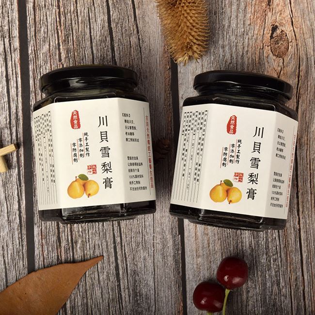 川贝雪梨膏贴纸标签图片