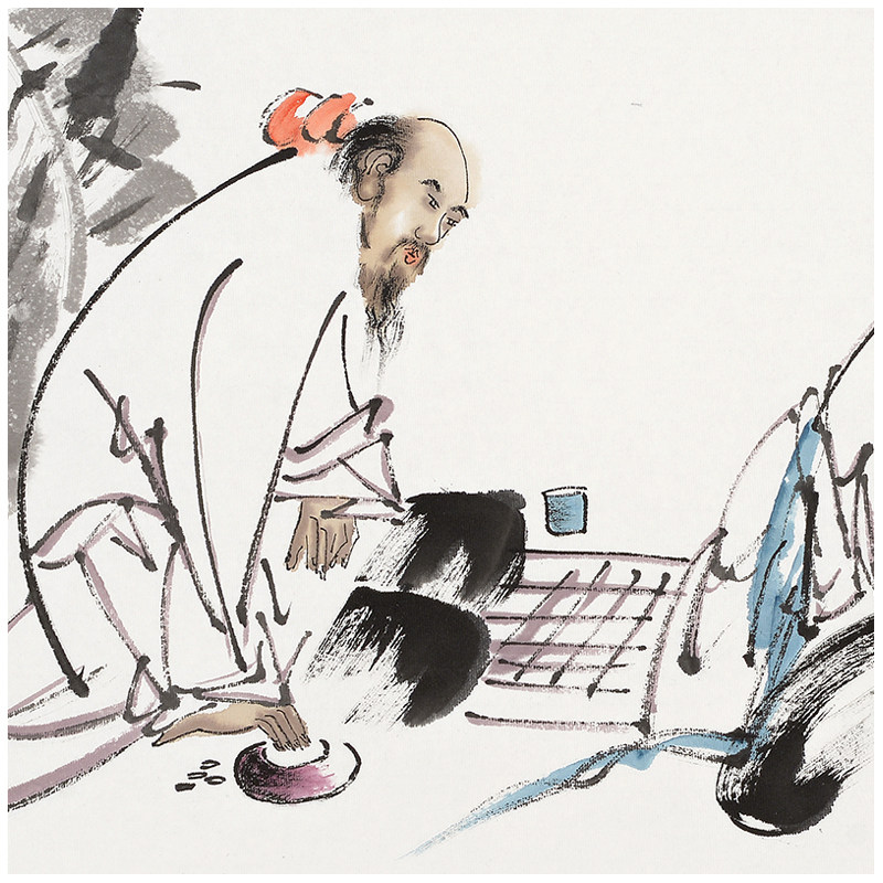 王铭《独弈图》著名人物画家