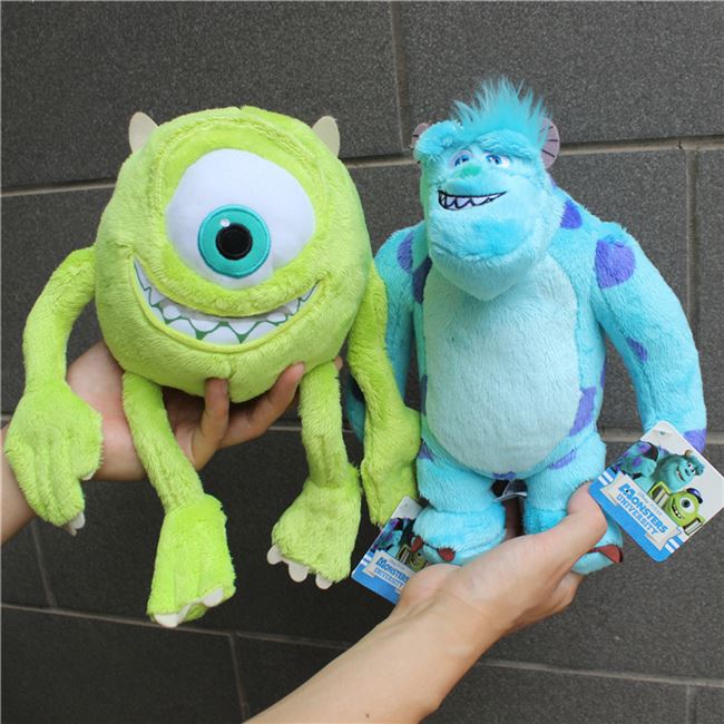怪兽大学monster 大眼仔麦克毛怪苏利文sulley毛绒玩具公仔布娃娃