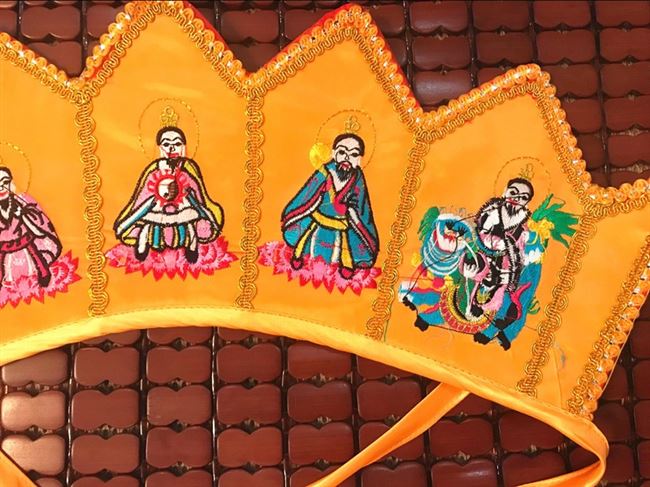 帽子高功法事道教法帽五佬冠道士帽五岳冠道教用品