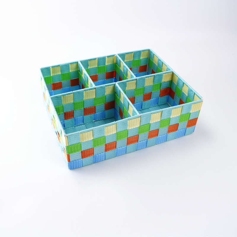 手工编织冰丝带收纳盒图片