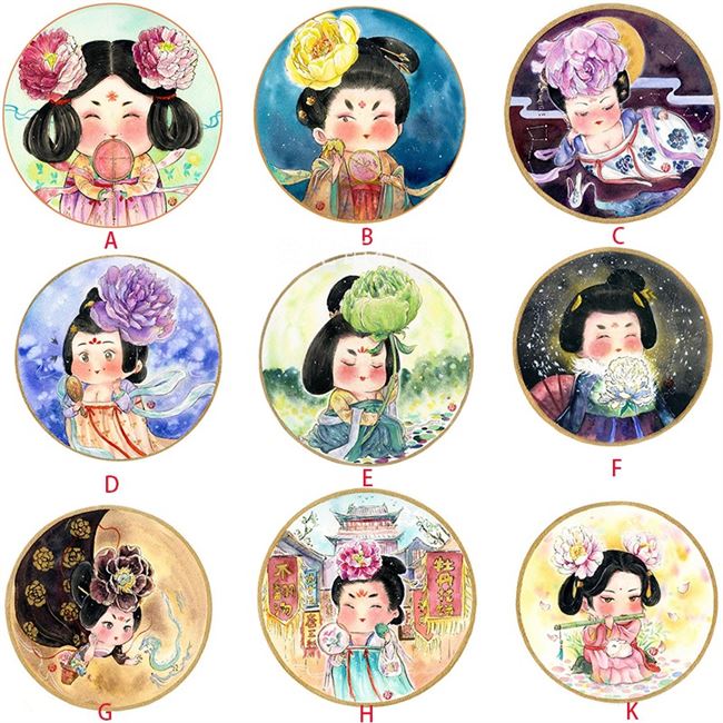 唐朝古风美女diy方钻满钻钻石画q版杨贵妃镶贴点钻印花十字绣套件