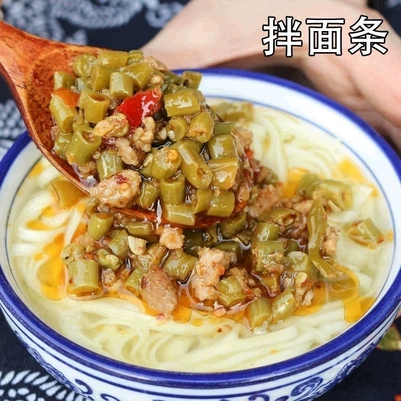 巴蜀美味肉末豇豆下饭即食酸豆角拌面四川烂肉豇豆红油豇豆210克