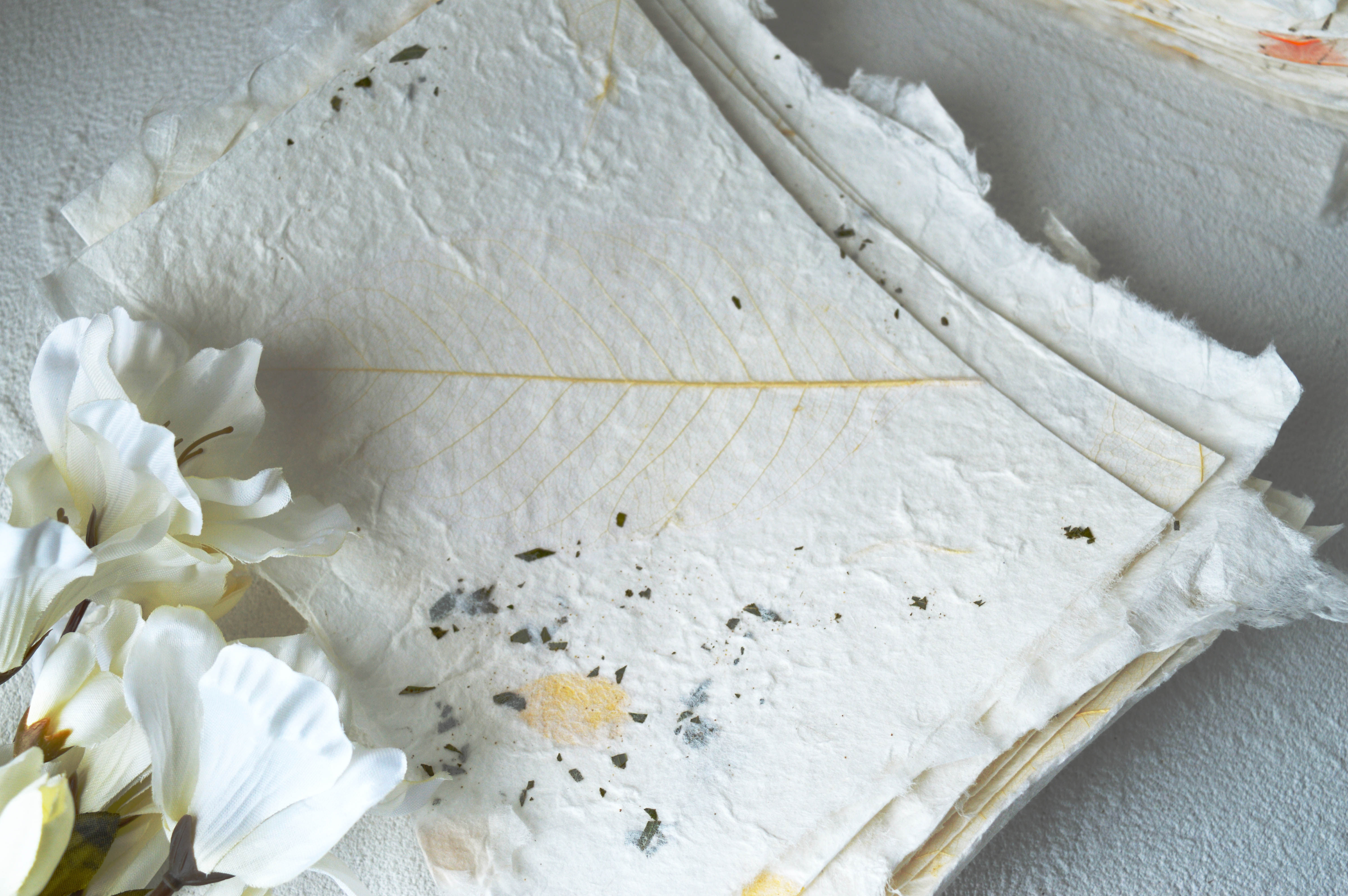 南初文创 花草东巴纸誓言卡尼泊尔花草纸手工凹凸纸手帐素材绵纸