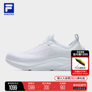 FILA 斐乐官方男鞋SPD PANTHER 2 LEA路跑鞋2024夏新款皮面玄豹鞋