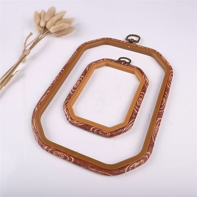 长方形绣花圆形复古仿木纹绣绷十字绣绣圈绣花绷子十字绣架子撑子