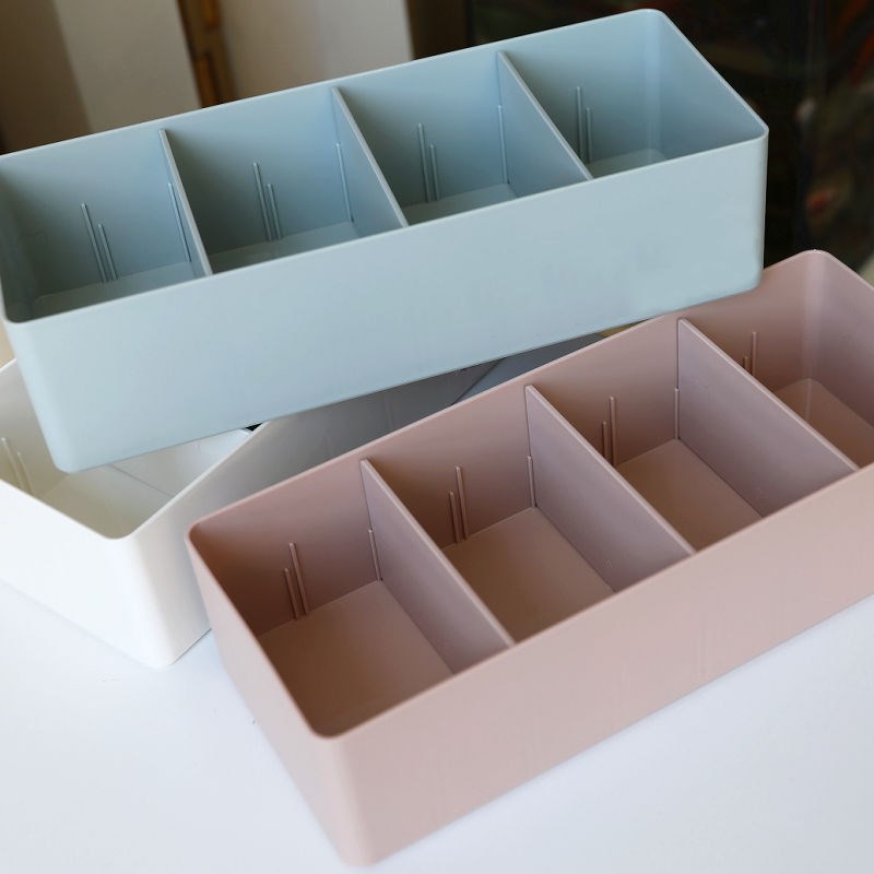 抽屉收纳盒分隔自由组合梳妆盒小分格整理盒塑料桌面化妆品储物盒