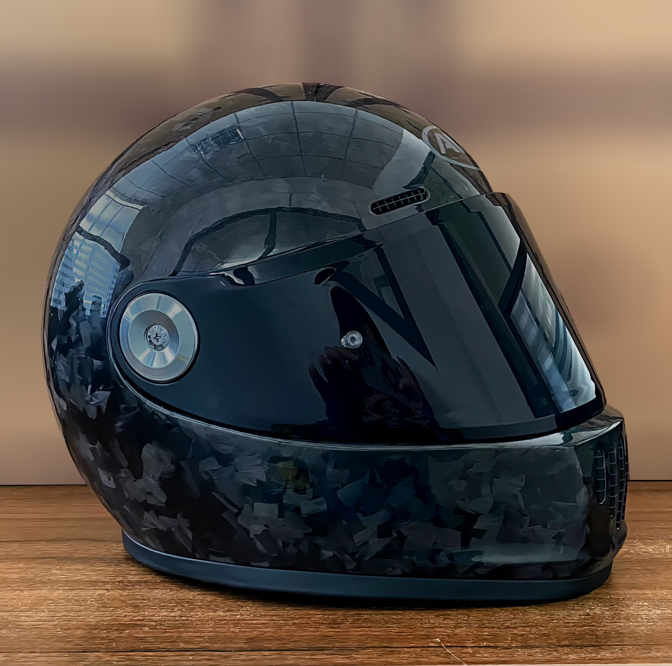 AVA王朝碳纤维头盔摩托车全盔锻造男女国潮赛机车复古头盔3XL大码