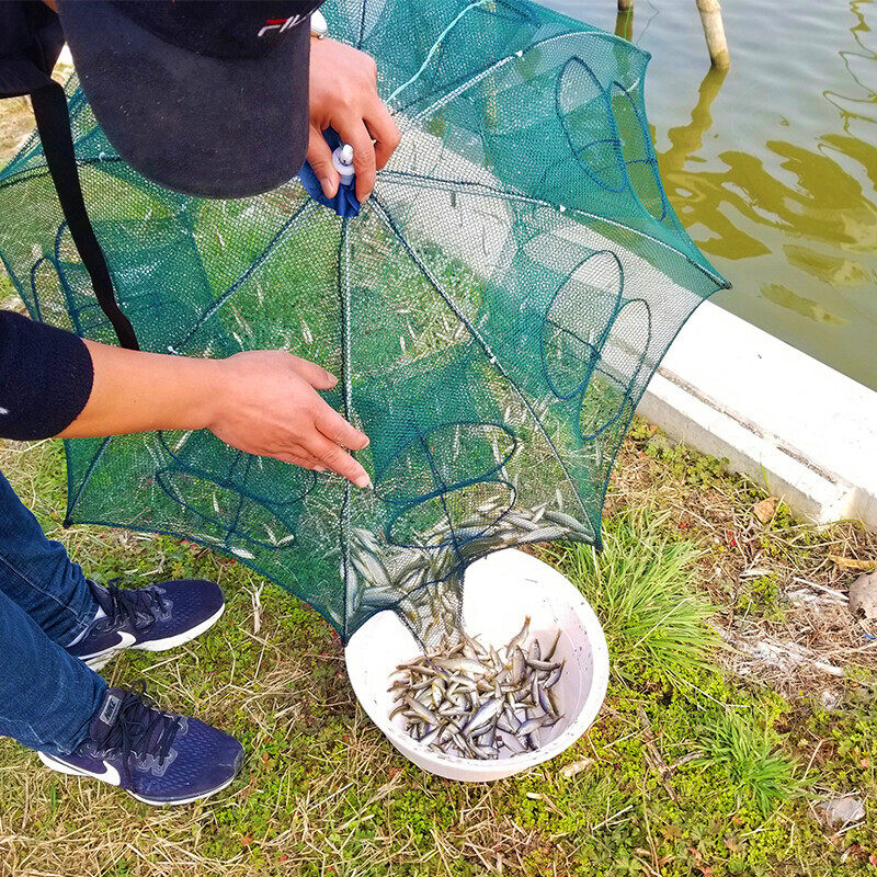 省1元 小虾笼捕虾网捕鱼笼小龙虾笼折叠虾网鱼笼虾篓渔网扑鱼网 6.