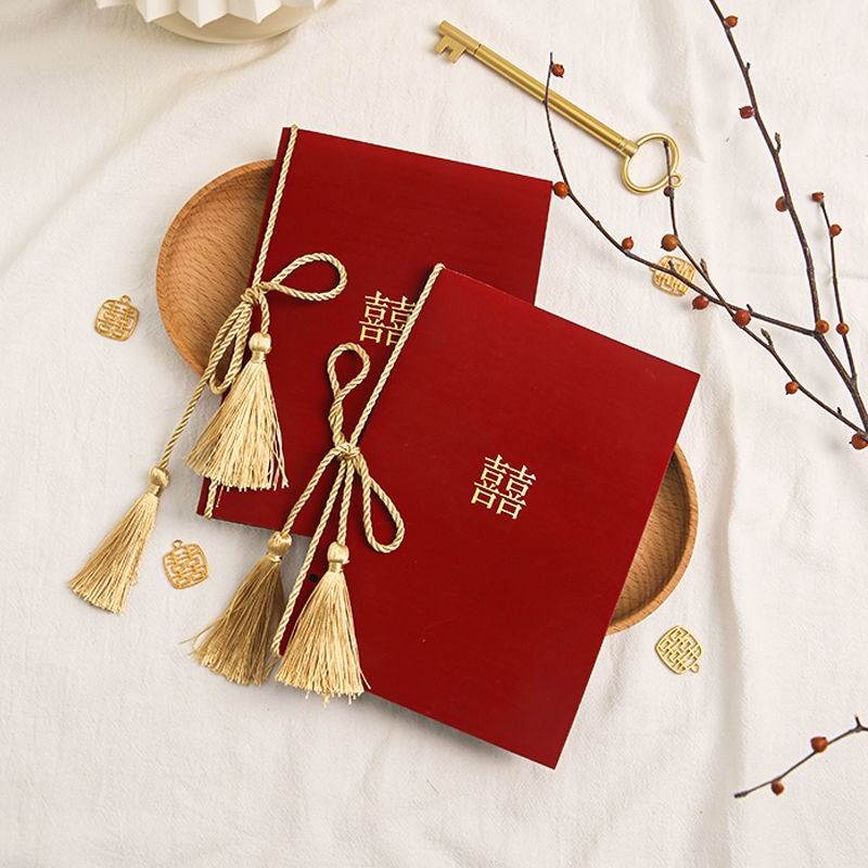 9元结婚信封红色喜帖贺卡贺词祝贺语6.
