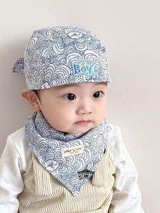 婴儿帽子春秋薄款1岁宝宝帽子春季海盗帽6个月男宝可爱超萌婴幼儿