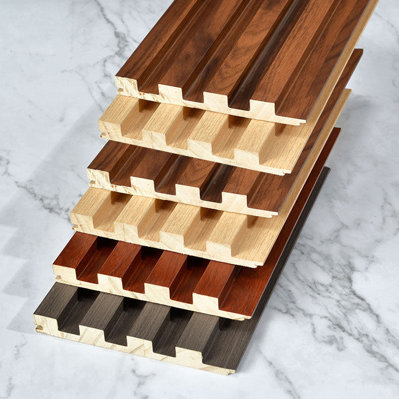 松木实木免漆格栅木板装饰板电视背景墙木格栅条阳台吊顶长城板木