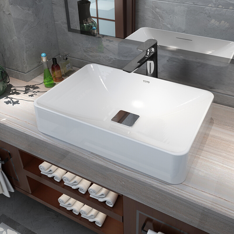 2021晶雅台上洗手盆方形艺术洗脸盆家用卫生间洗漱台上盆