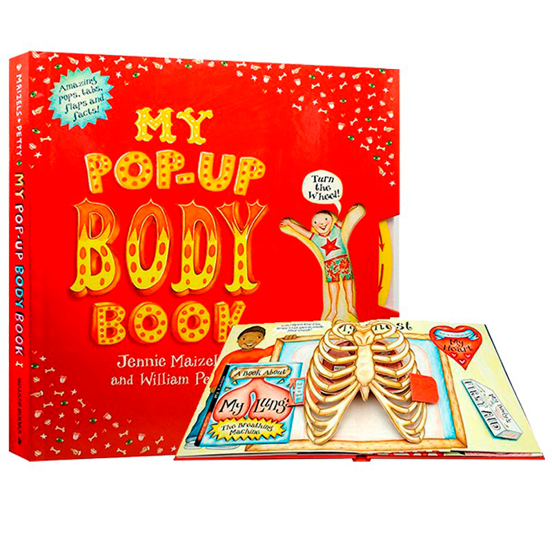 预售 英文原版 My Pop-Up Body Book 人体机关精装立体书 3D操作玩具书 My Pop-Up Body Book