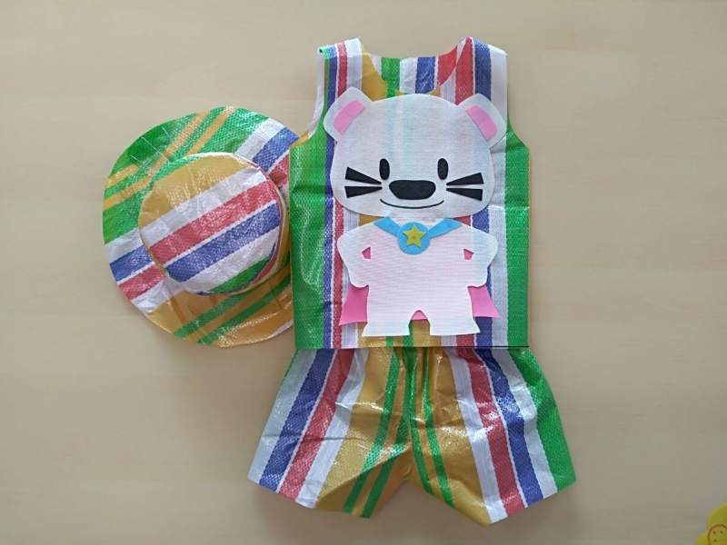 环保手工制作衣服六一儿童节走秀服装diy幼儿园亲子男女孩演出服